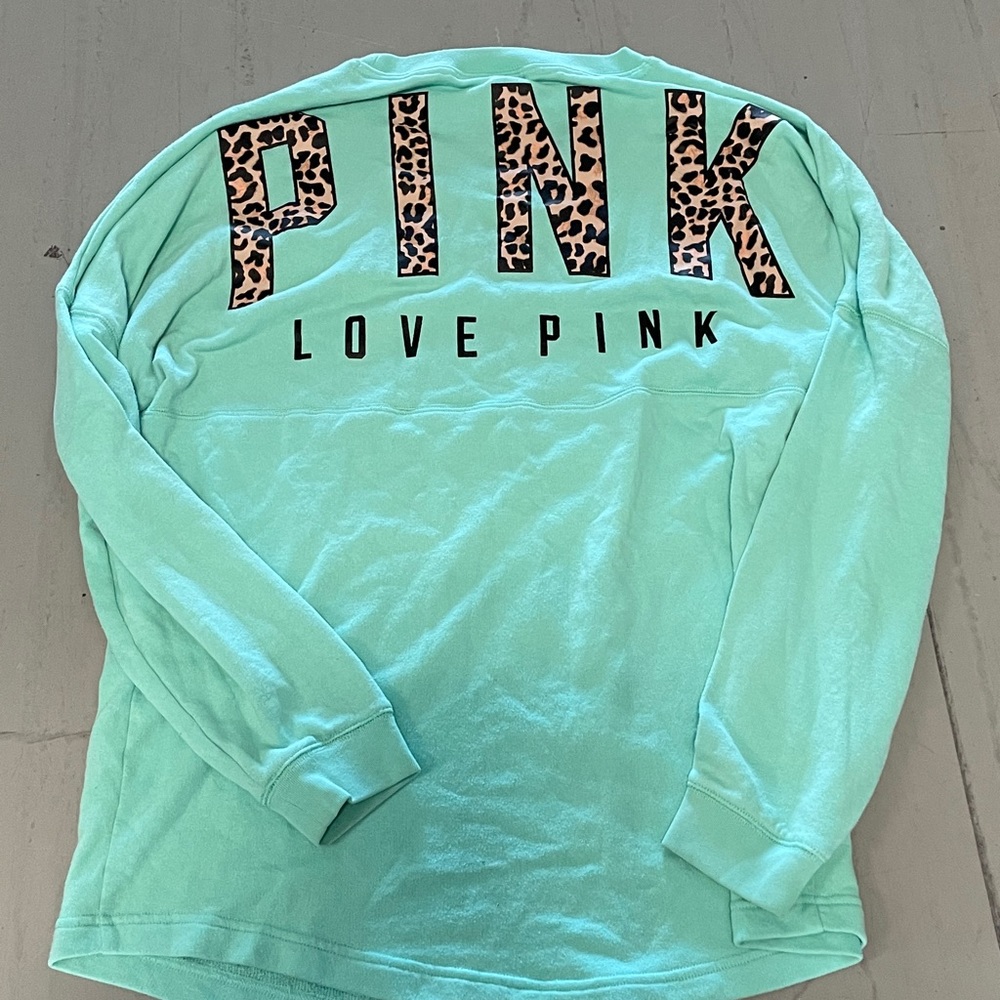 VS Pink Leopard HTF Varsity Crew!